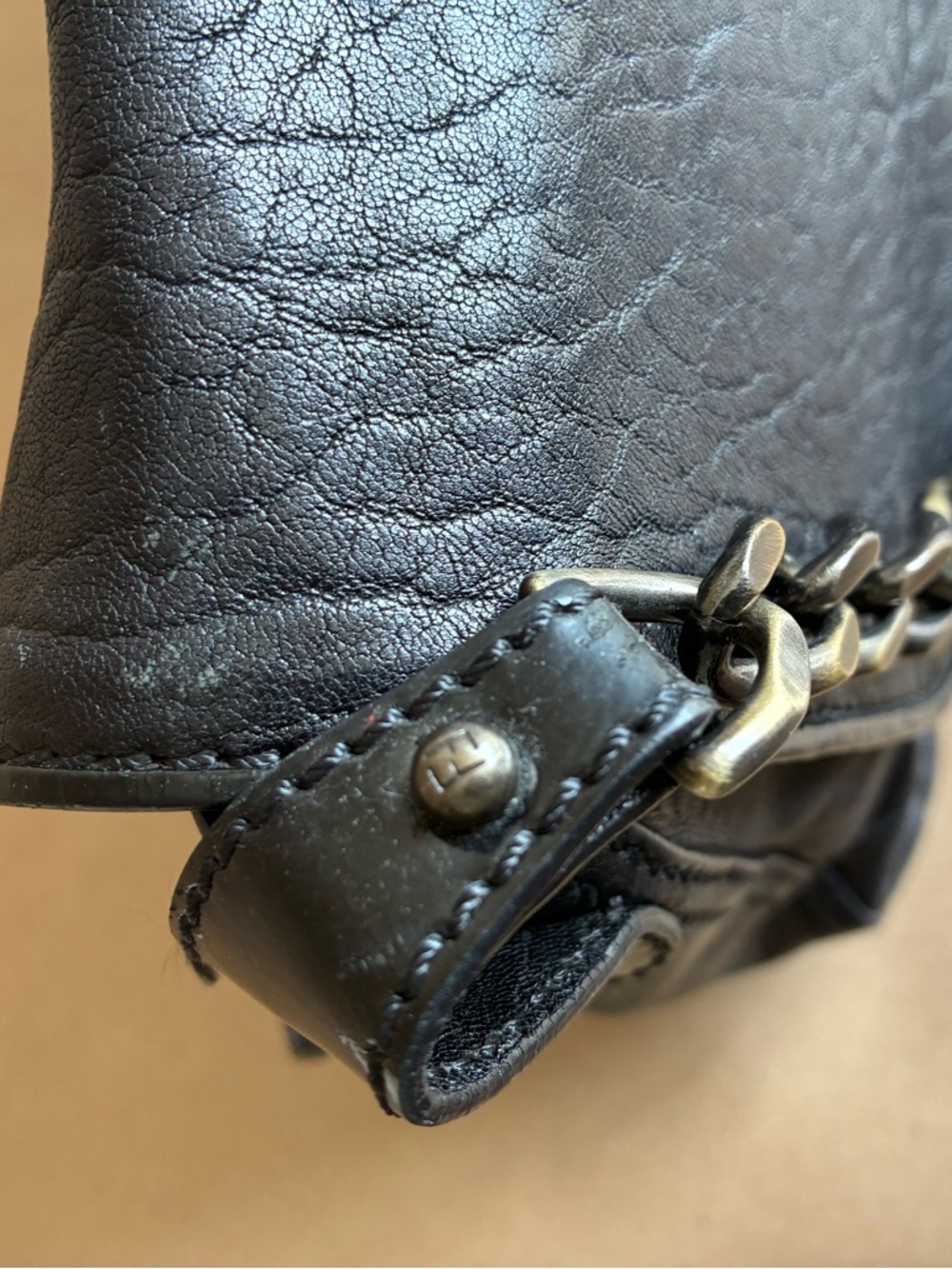 Fendi Pebbled and Patent Small Leather Bag - Picture 4 of 13